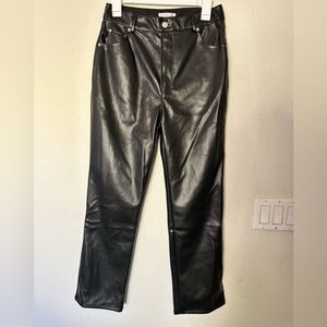 Grey Lab Leather Pants Size M